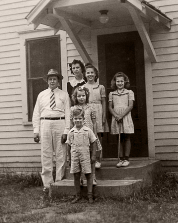 Herb & family at the Nelson farm
